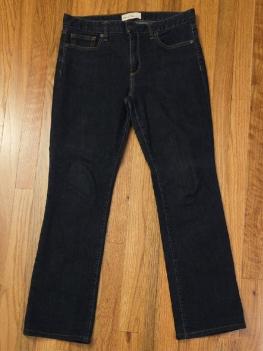 Gap 1969 Perfect Boot Dark Wash Jeans Size 30 Short Mid Rise EUC